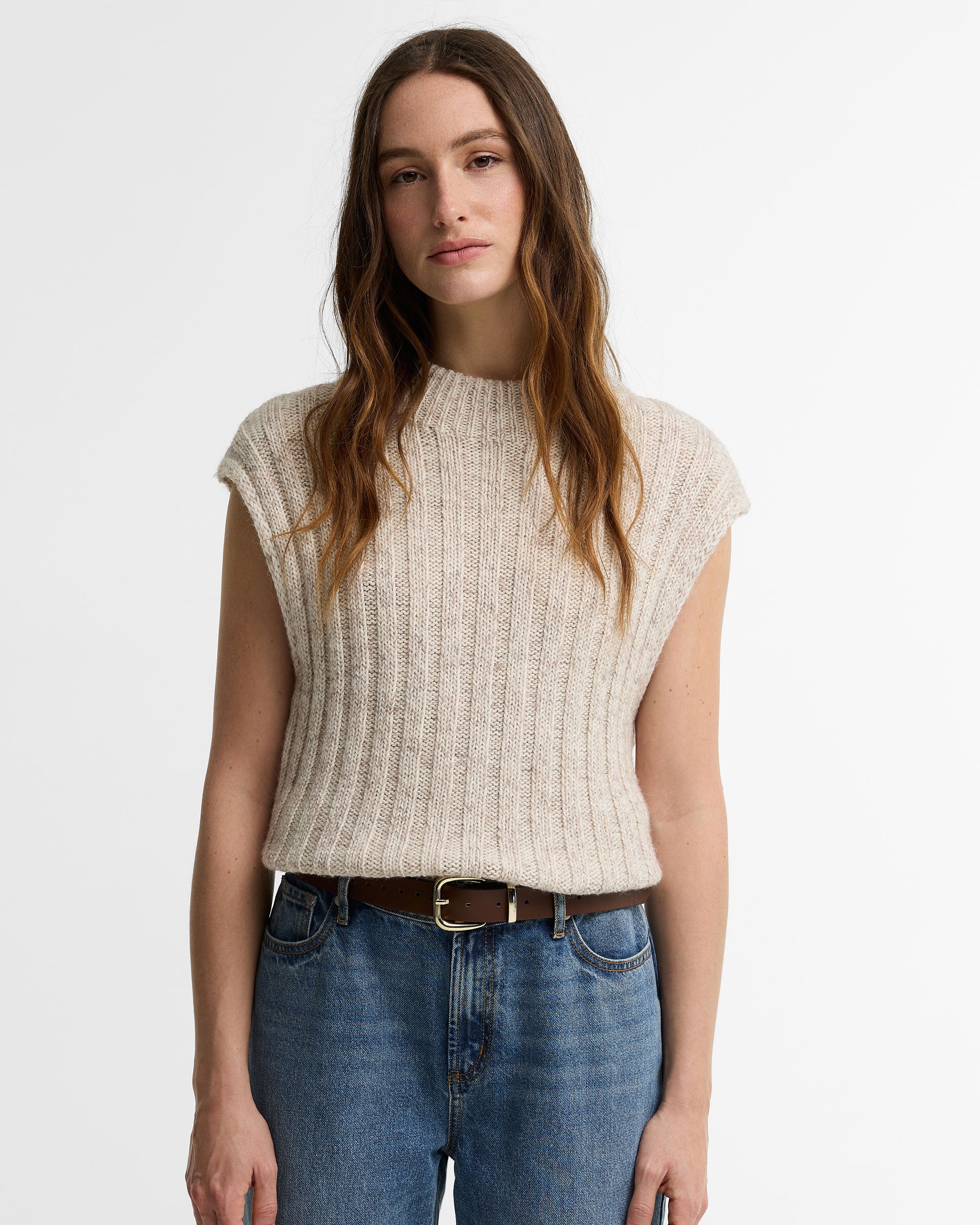 Anastasia Knitted Vest - Cloud Multi