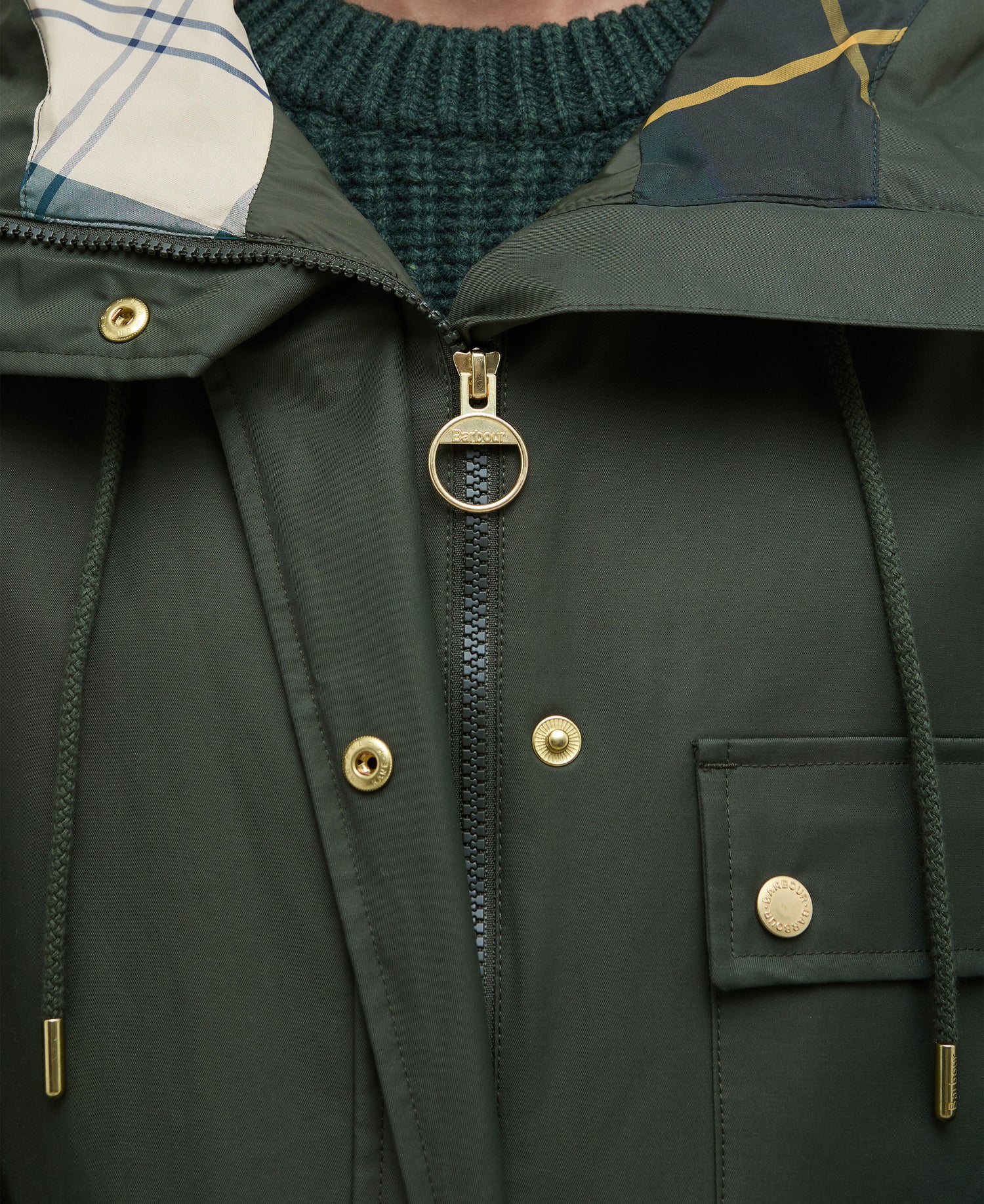 Arla Waterproof Jacket - Olive/Ancient Tartan