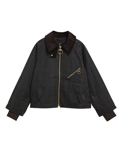 Arlene Checked Wax Jacket - Classic/Shadow Classic