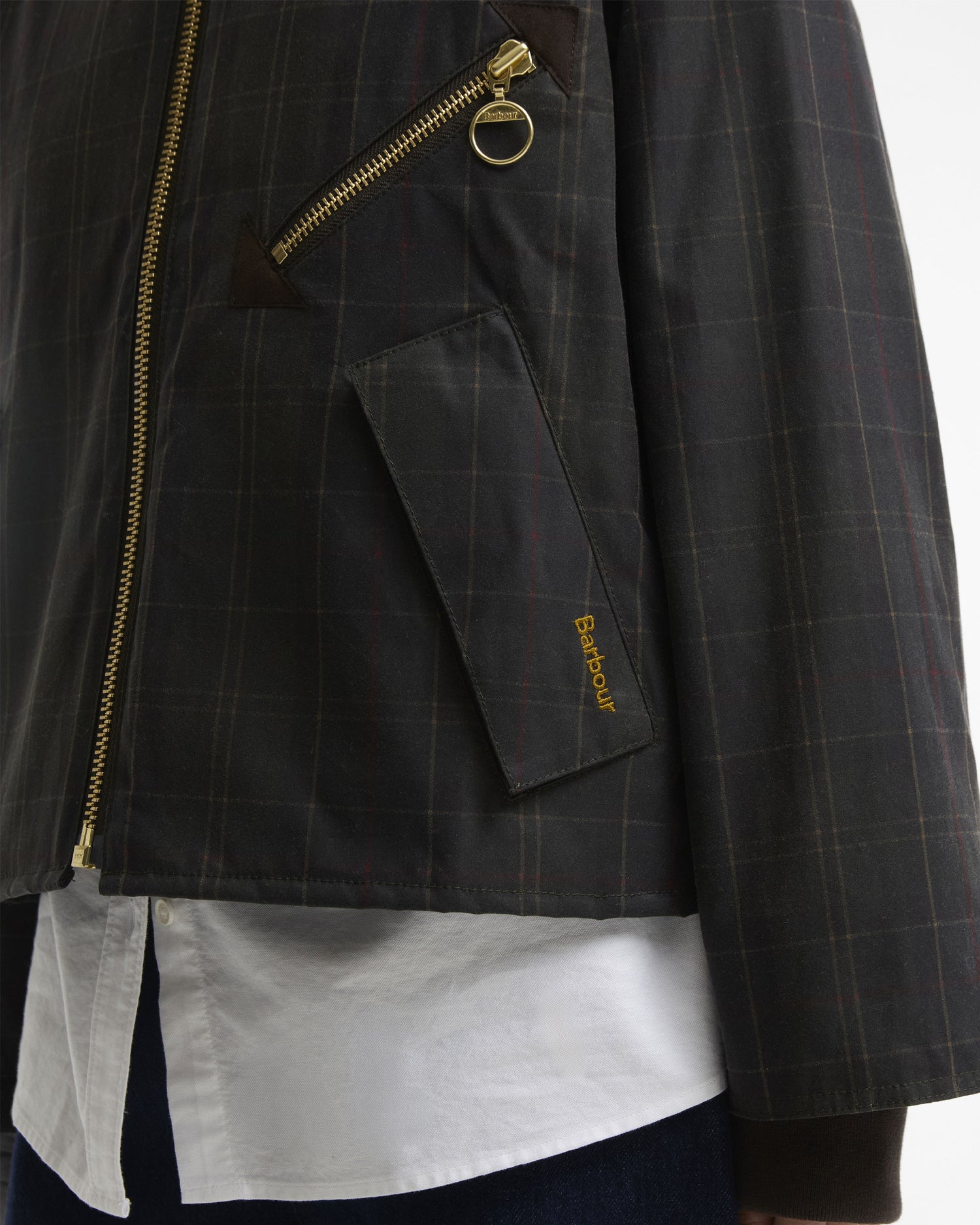 Arlene Checked Wax Jacket - Classic/Shadow Classic