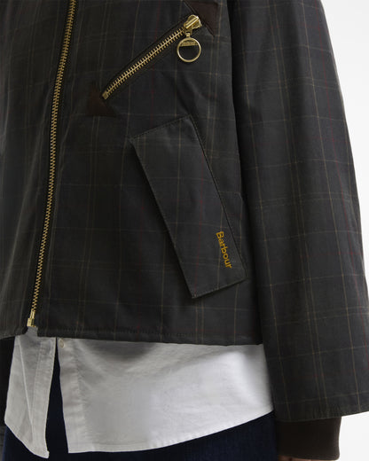 Arlene Checked Wax Jacket - Classic/Shadow Classic