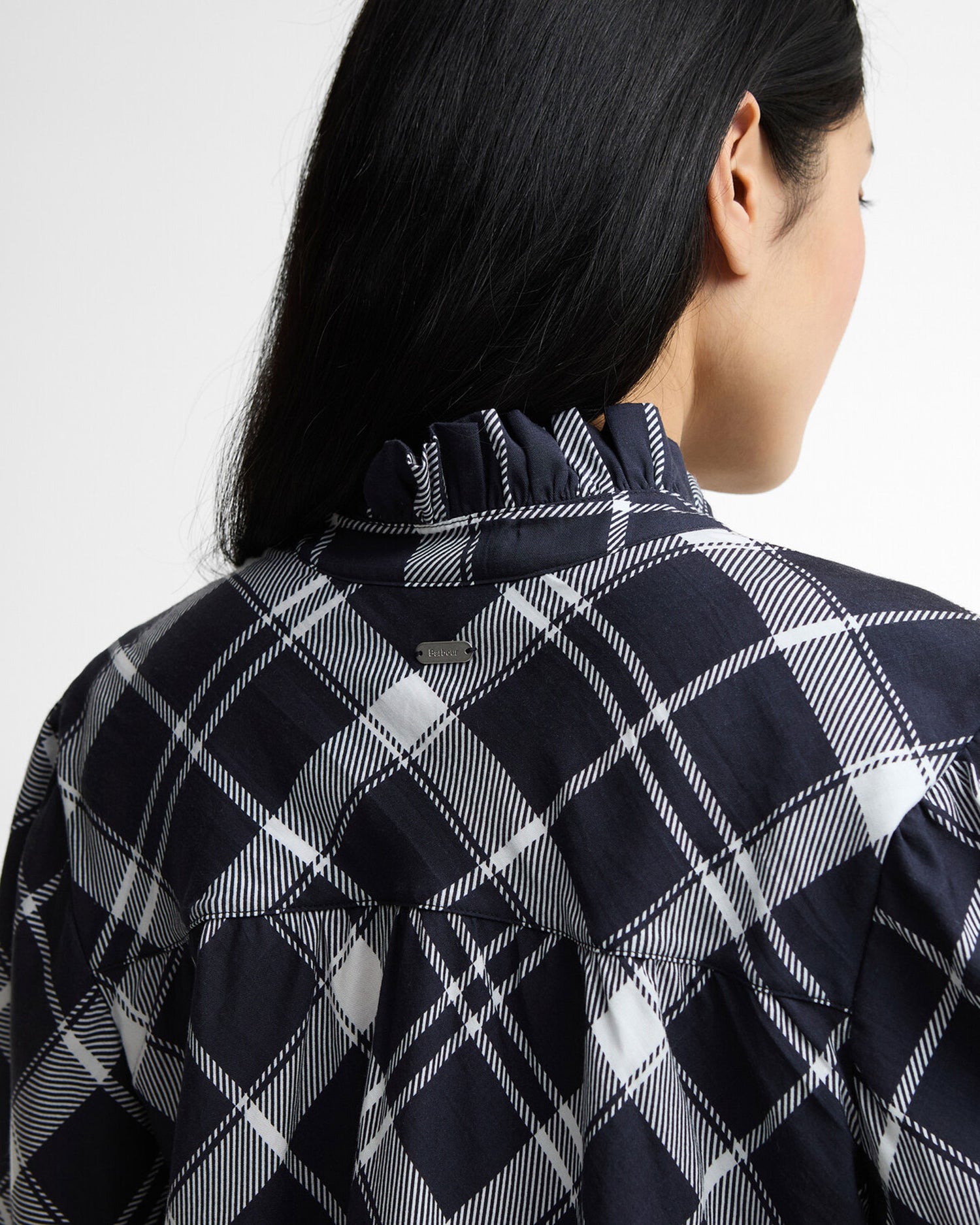 Baiton Top - Dark Navy/White Check