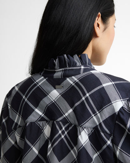 Baiton Top - Dark Navy/White Check