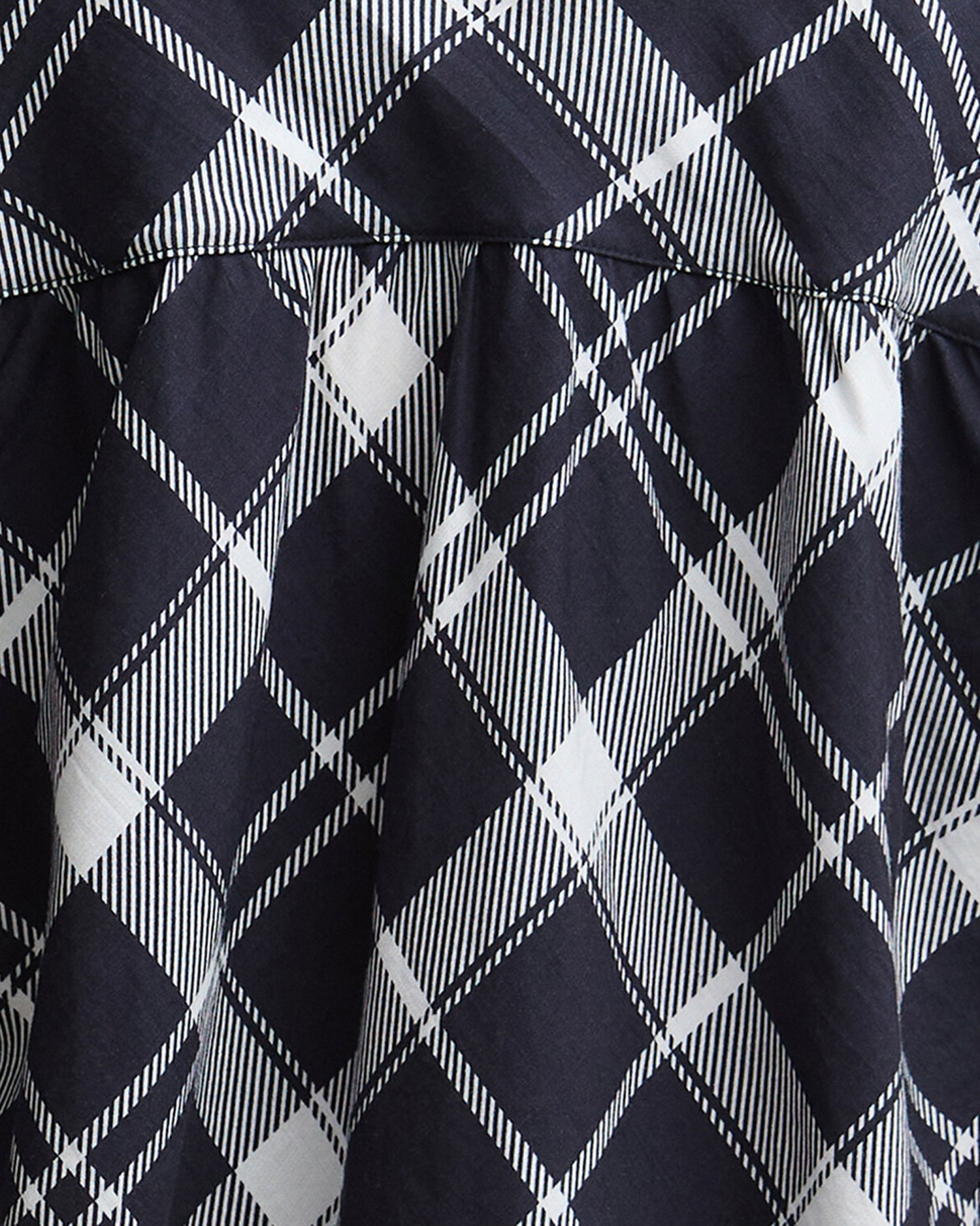 Baiton Top - Dark Navy/White Check