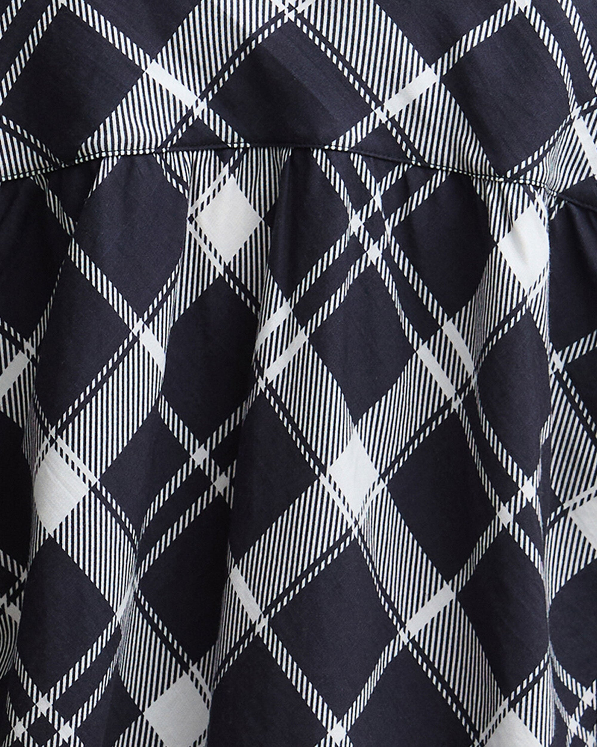 Baiton Top - Dark Navy/White Check