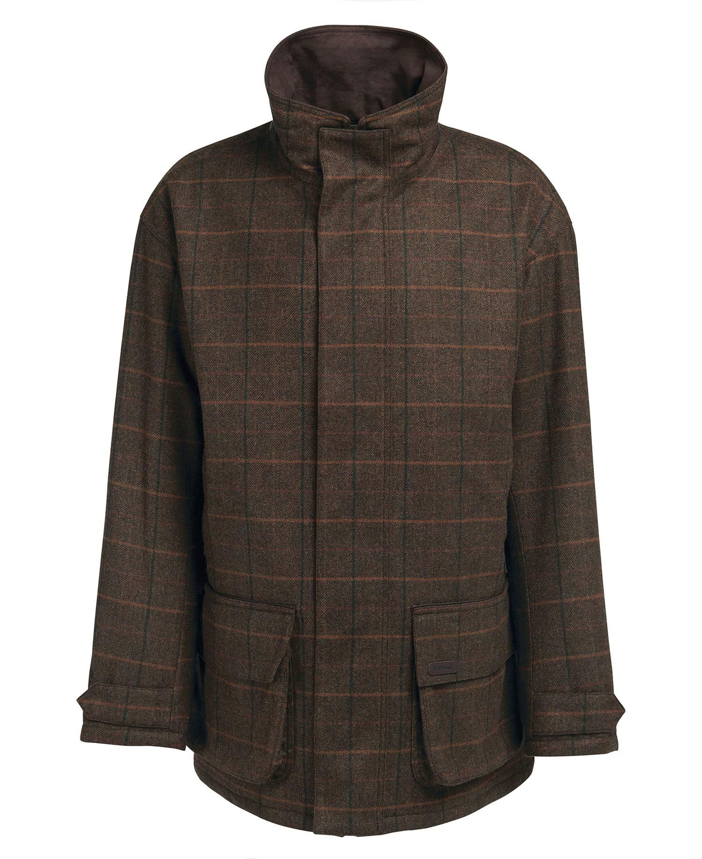 Barbour wool jacket mens Brown on sale