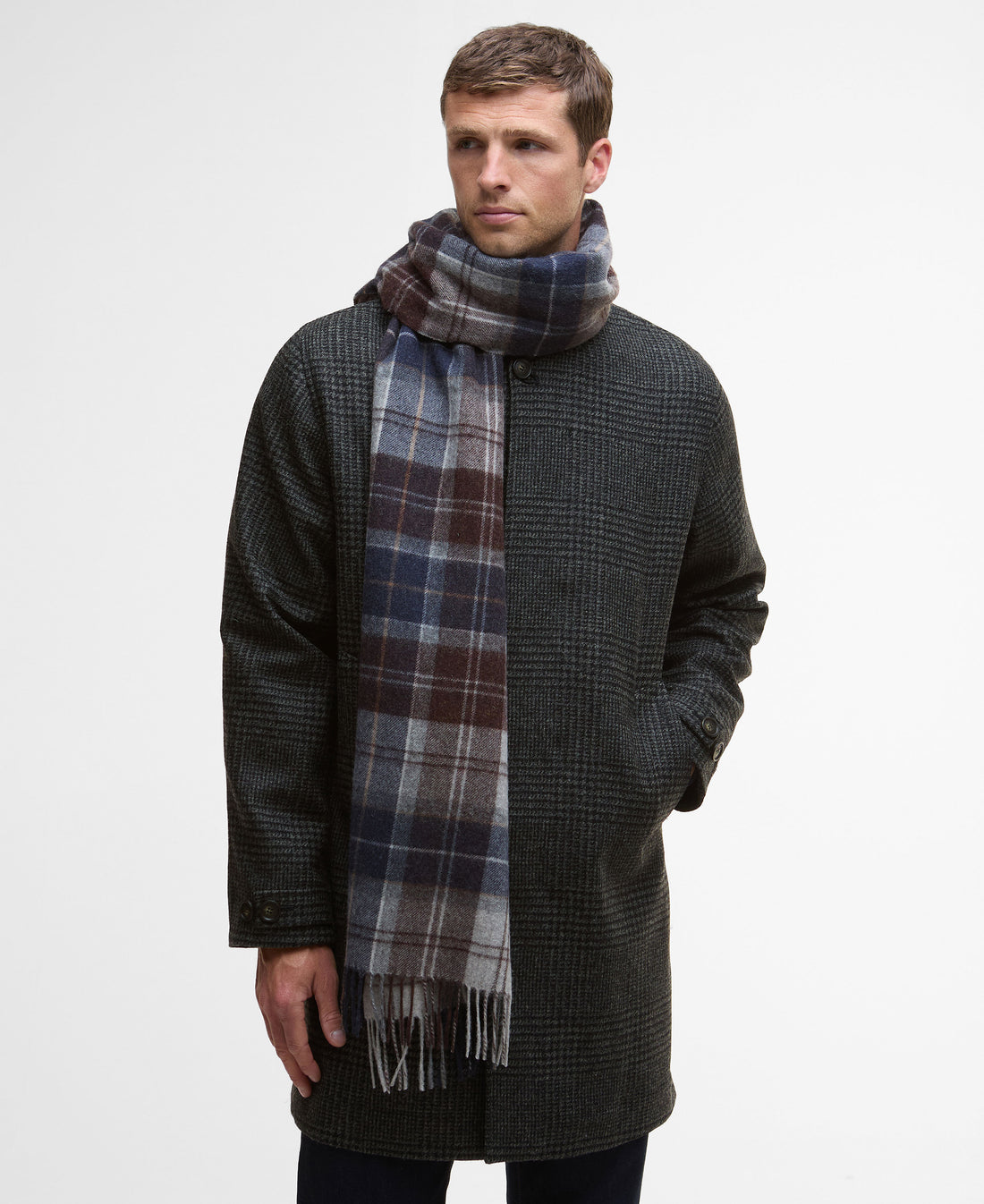 Brack Patchwork Tartan Scarf - Midnight Oak Tartan