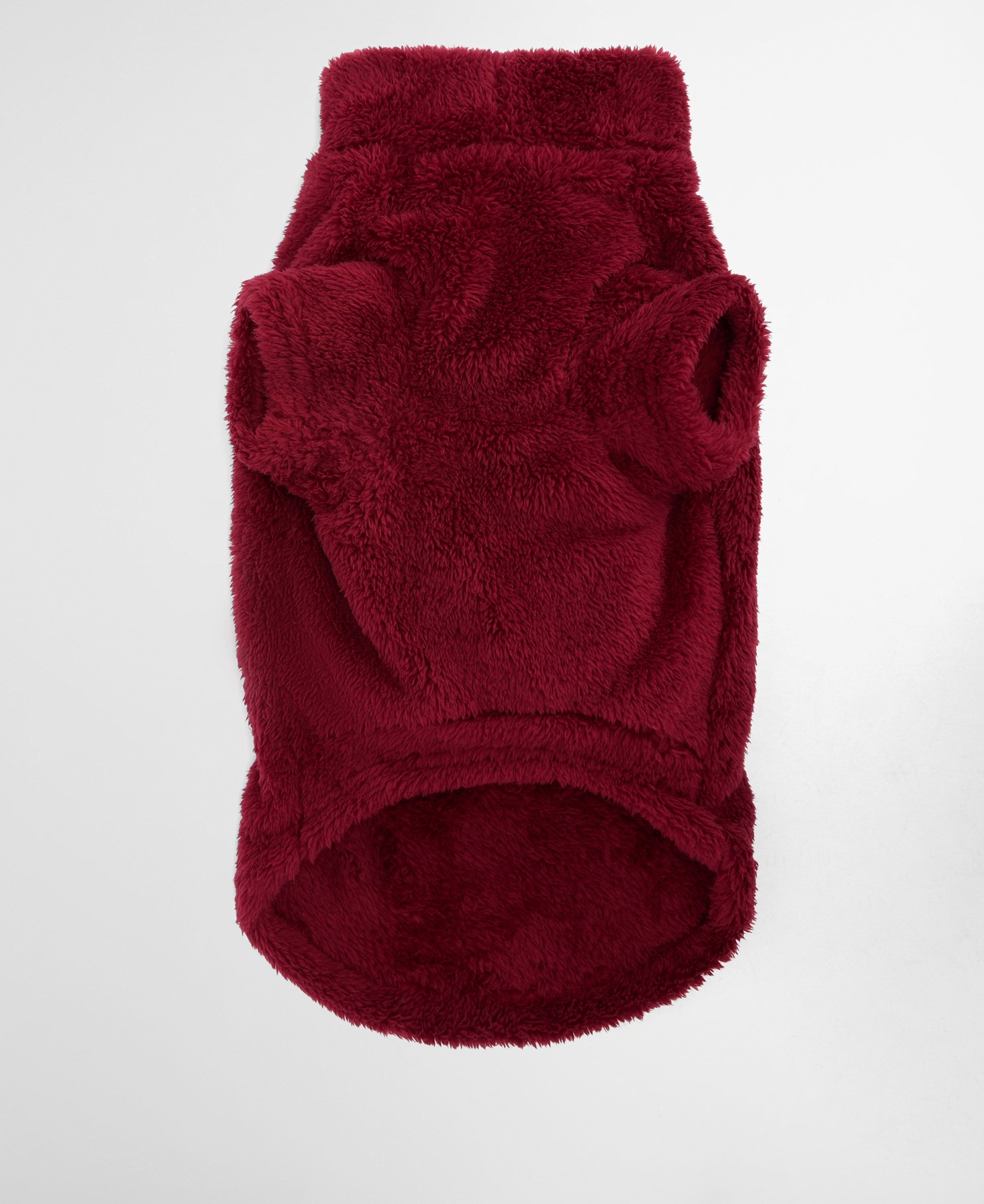 Brindle Fleece Dog Jumper - Red