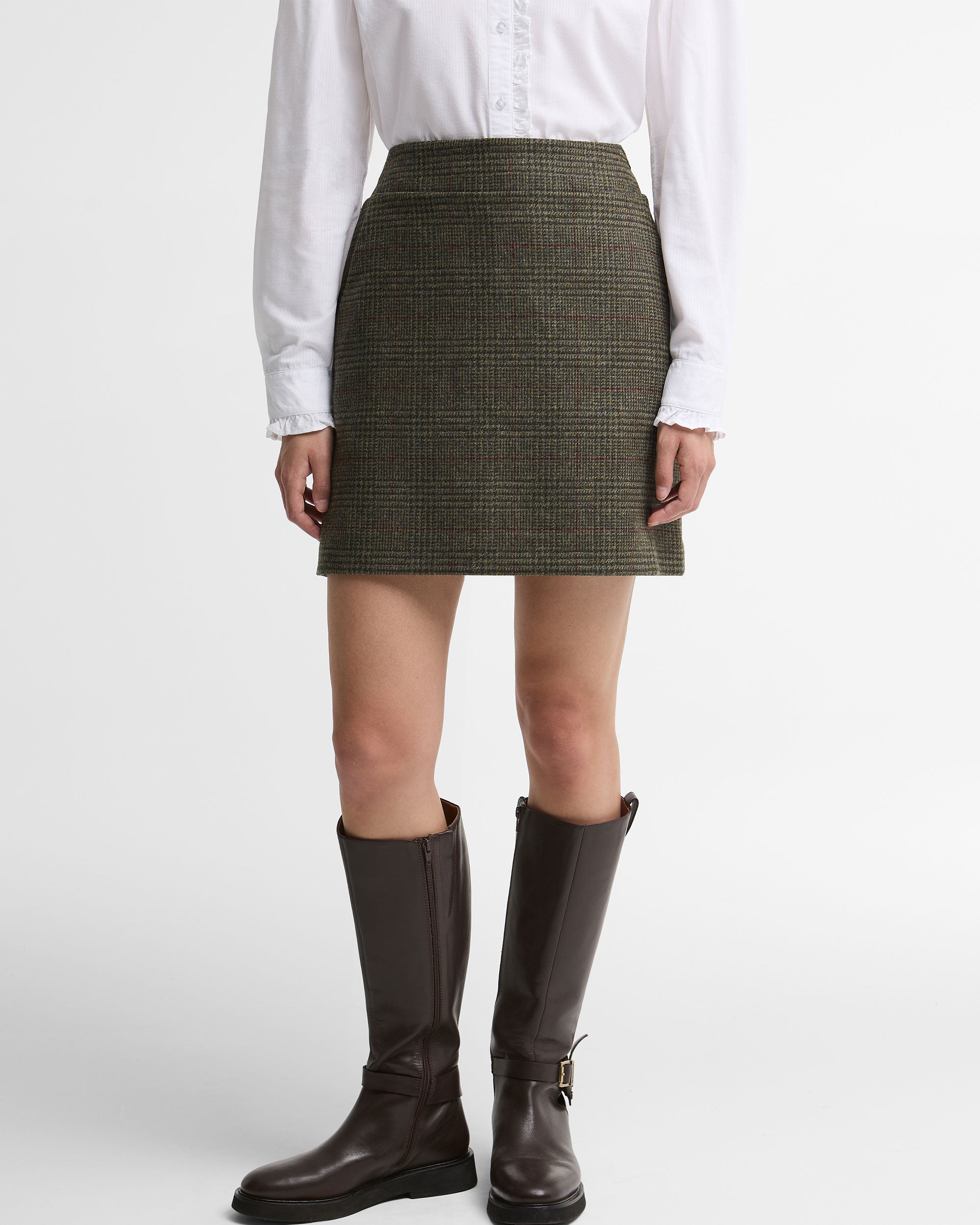 Browning Skirt - Olive Prince Of Wales