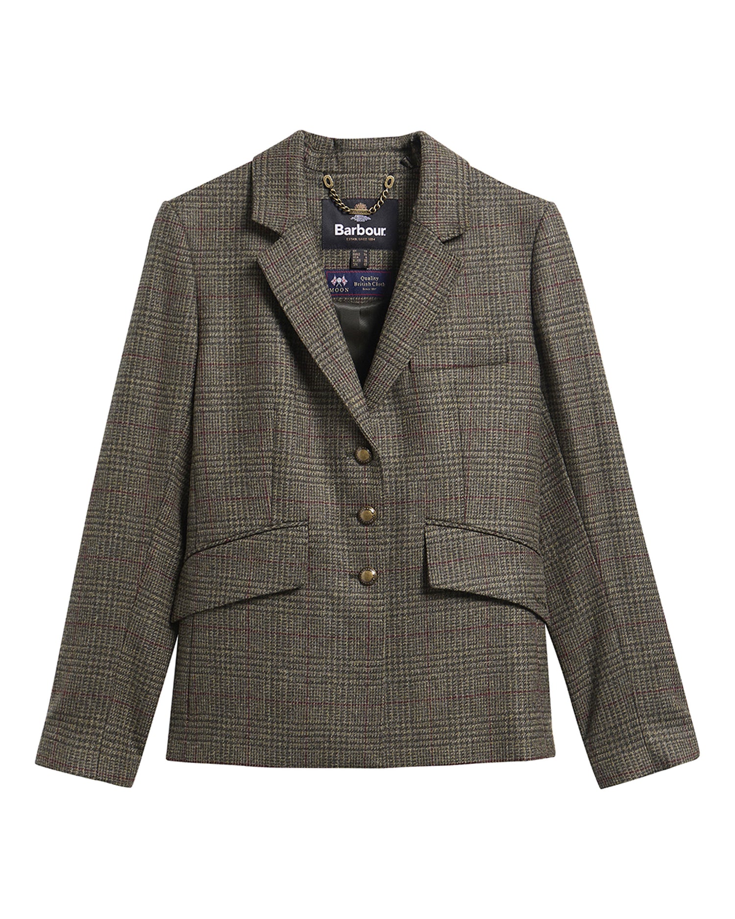 Browning Tailored Jacket - Olive Prince Of Wales Check