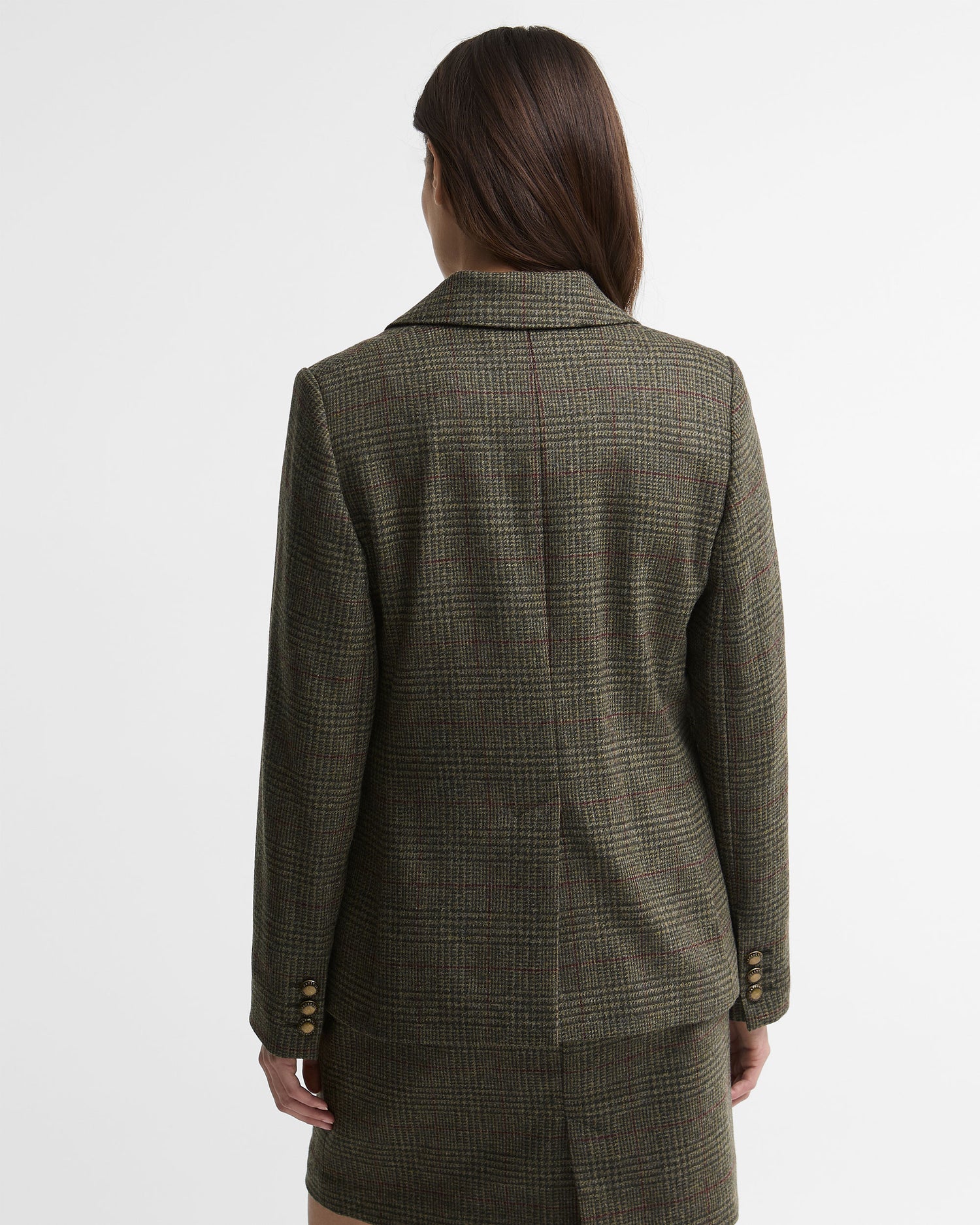 Browning Tailored Jacket - Olive Prince Of Wales Check