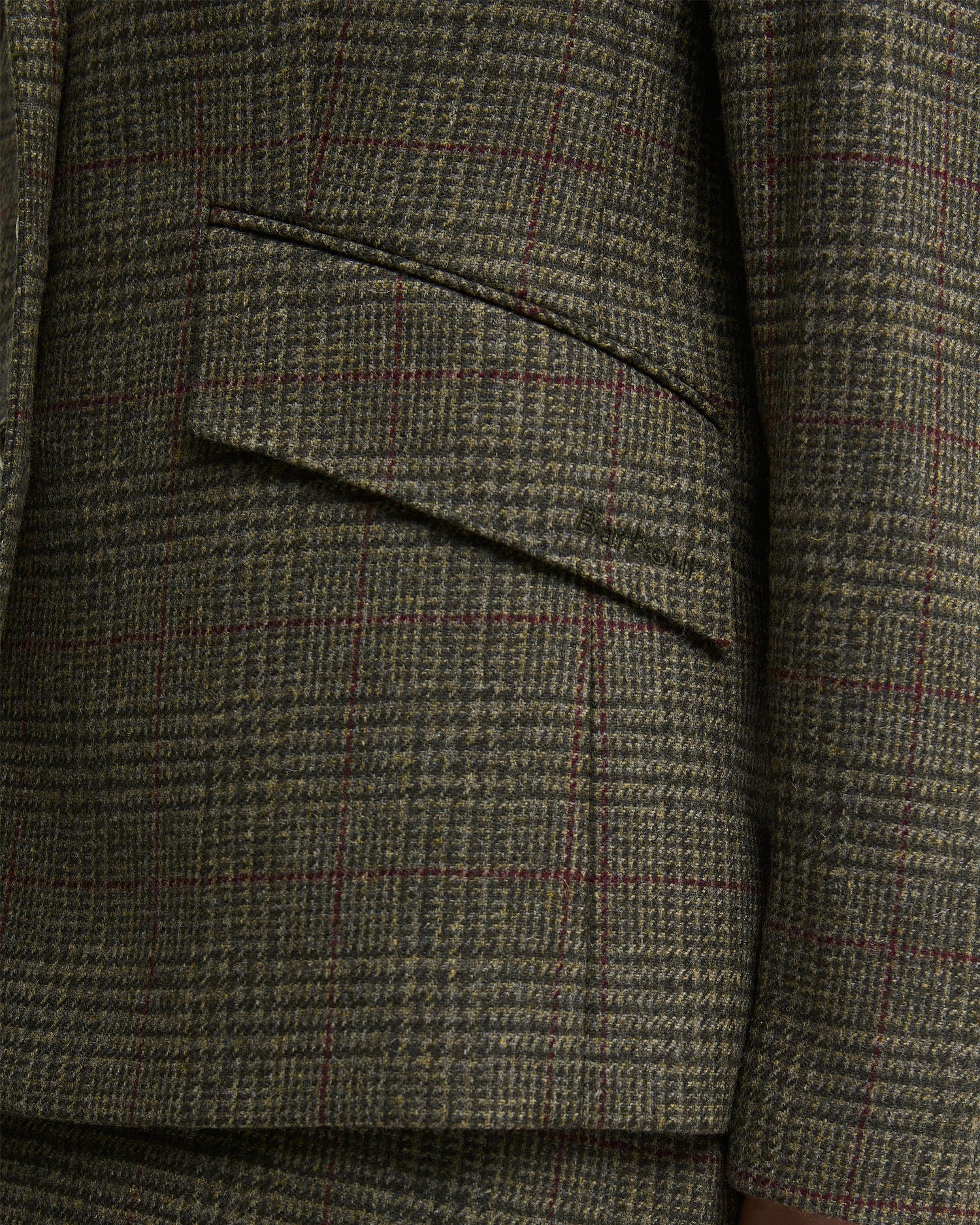 Browning Tailored Jacket - Olive Prince Of Wales Check