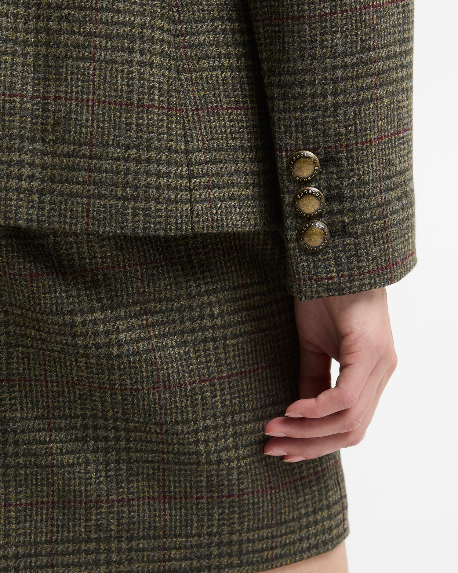 Browning Tailored Jacket - Olive Prince Of Wales Check