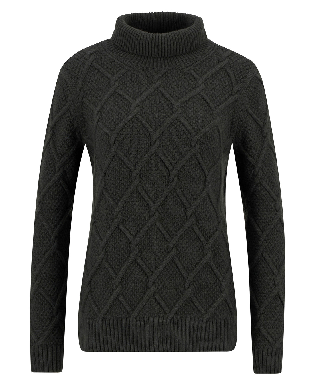 Burne Roll Neck Knitted Jumper - Olive