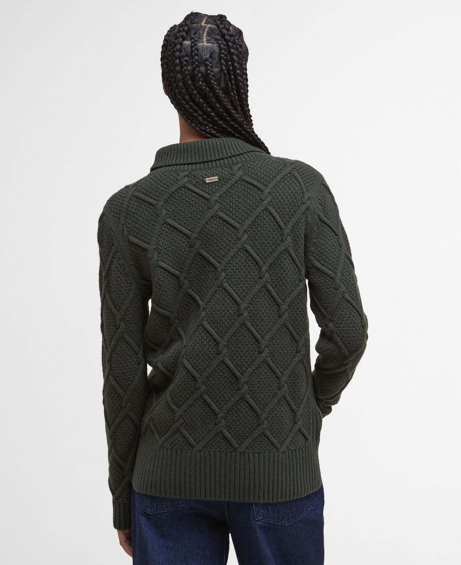 Burne Roll Neck Knitted Jumper - Olive