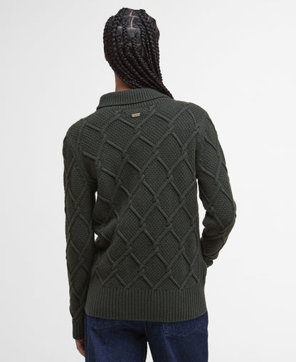 Burne Roll Neck Knitted Jumper - Olive