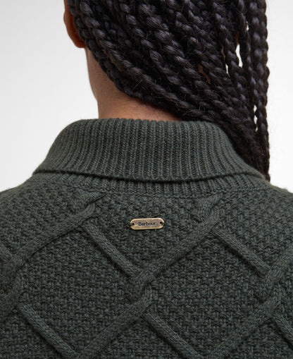 Burne Roll Neck Knitted Jumper - Olive