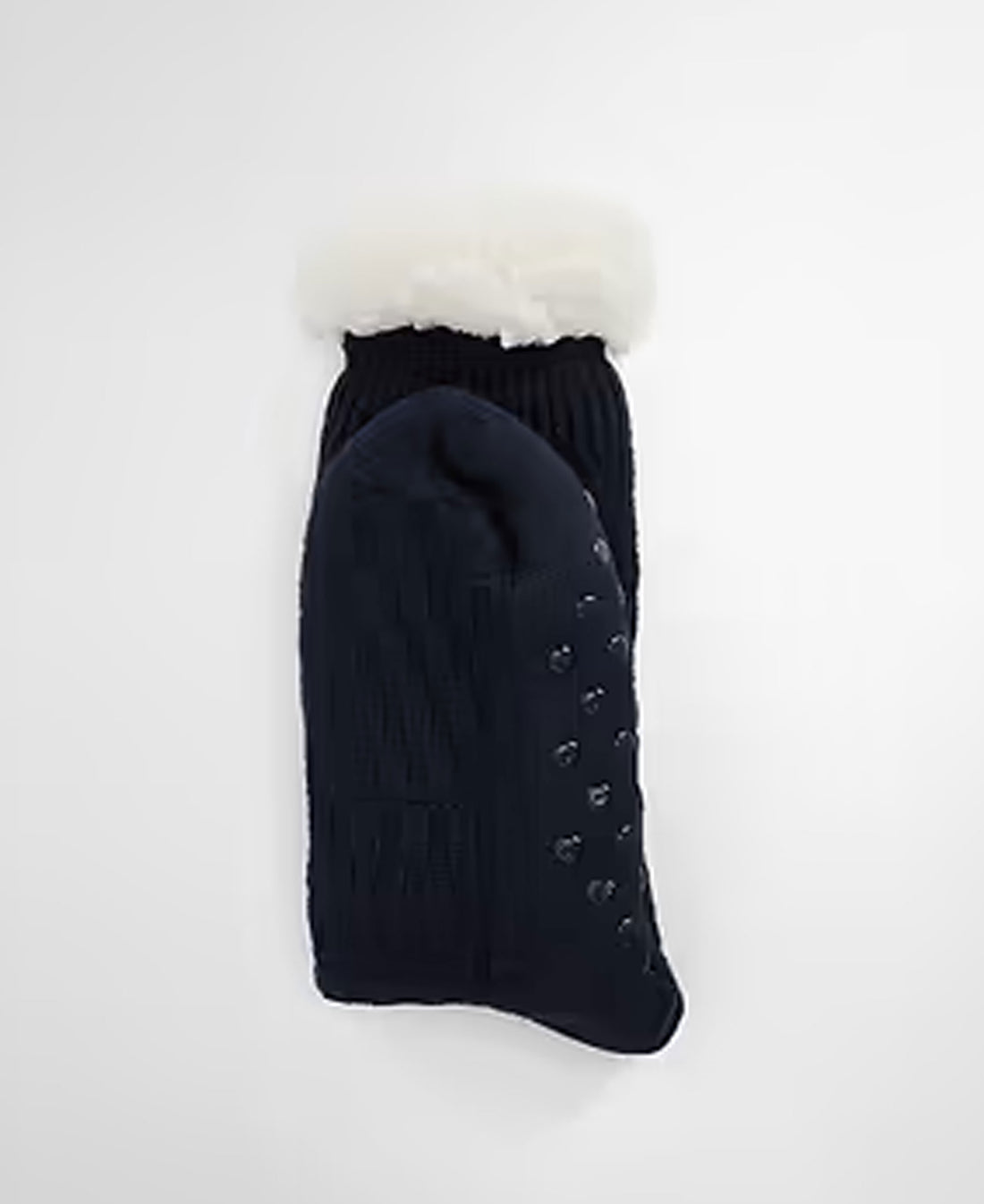 Cable Knit Lounge Socks - Navy