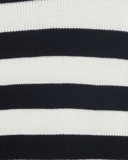 Cartmel Knitted Vest - Dark Navy Stripe