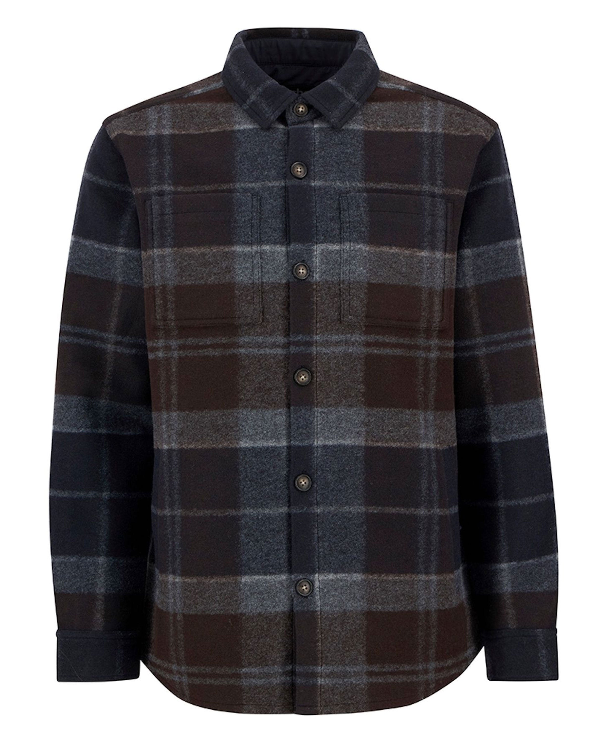 Chapter Tailored Check Overshirt - Midnight Oak Tartan