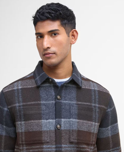Chapter Tailored Check Overshirt - Midnight Oak Tartan