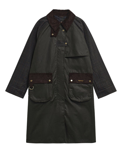 Checked Kirklees Wax Jacket - Fern/Classic/Shadow Classic