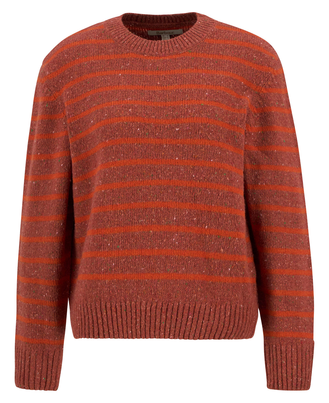 Claydon Knitted Jumper - Burnt Orange Stripe