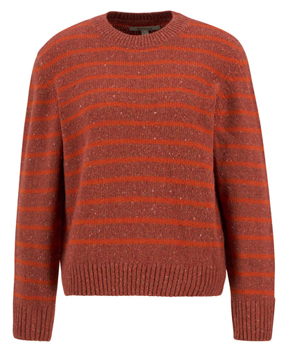 Claydon Knitted Jumper - Burnt Orange Stripe
