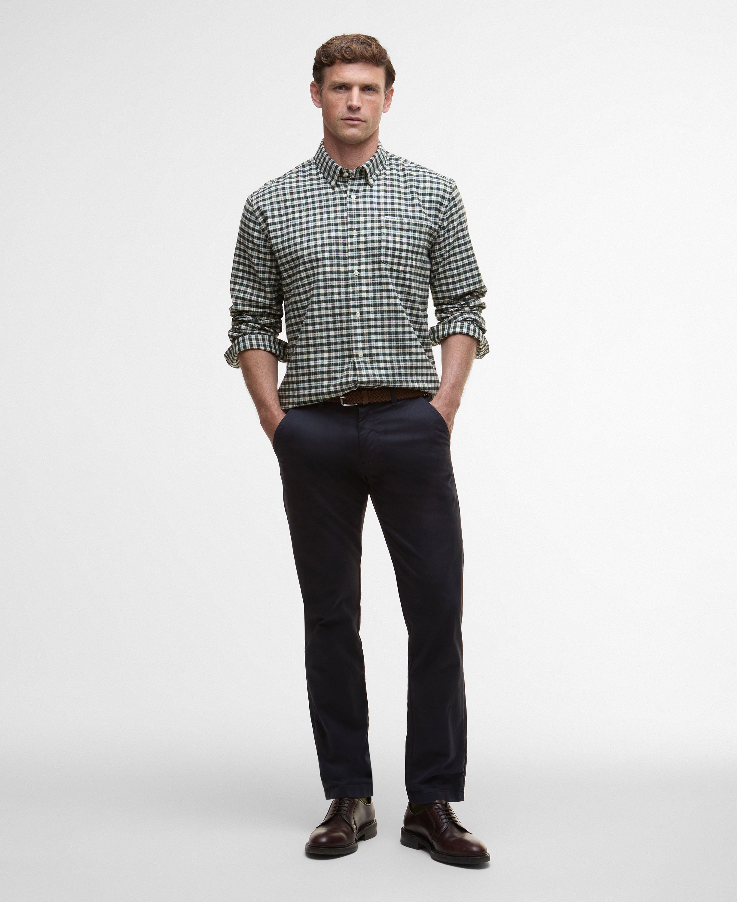 Colderham Regular Checked Shirt - Forest