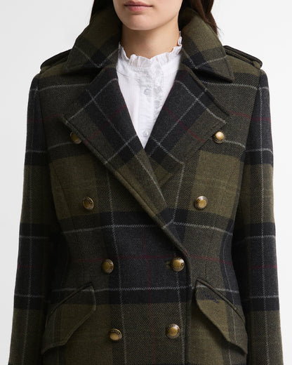 Cottesmore Checked Wool Coat - Shadow Classic Tartan