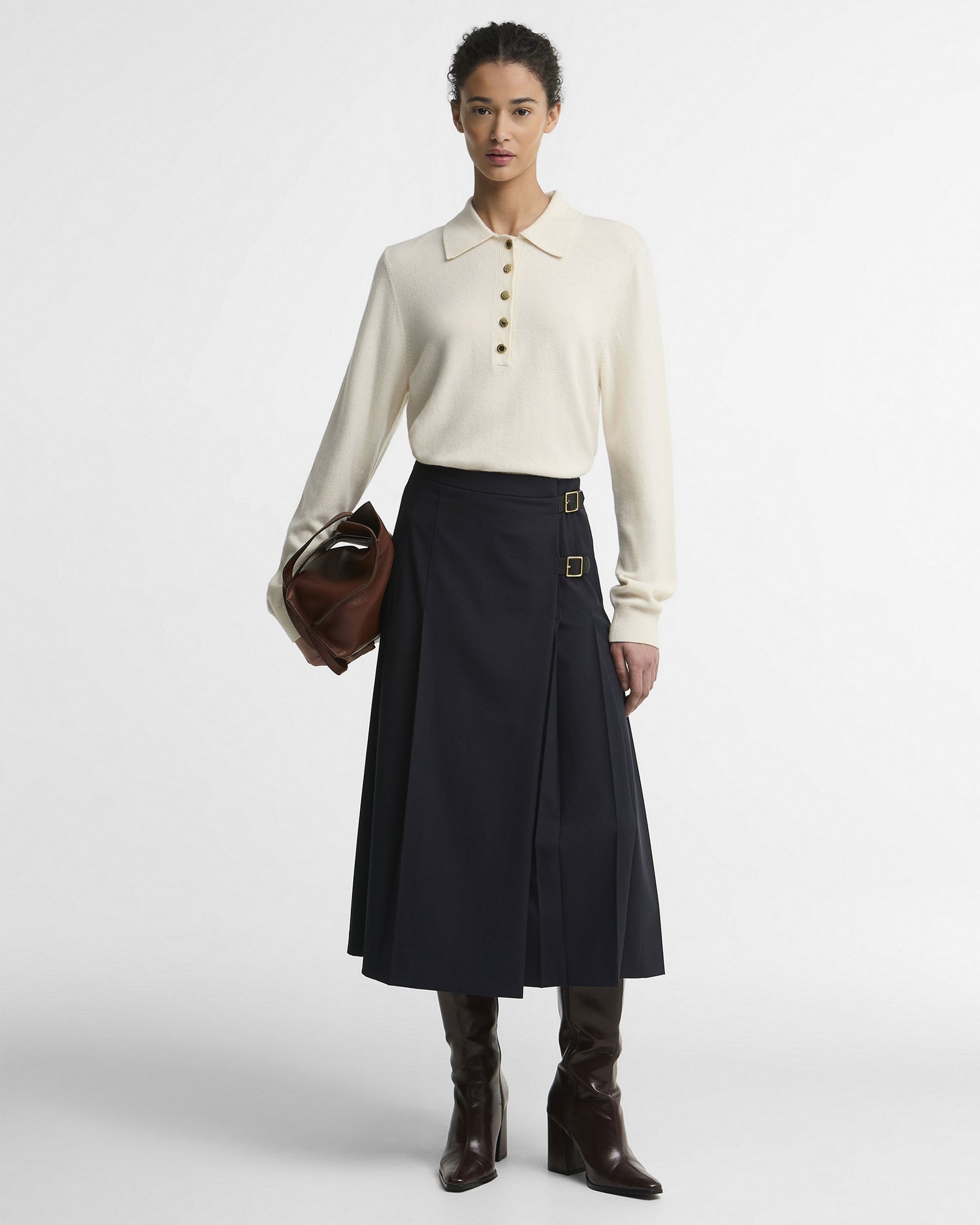 Delilah Midi Skirt - Dark Navy