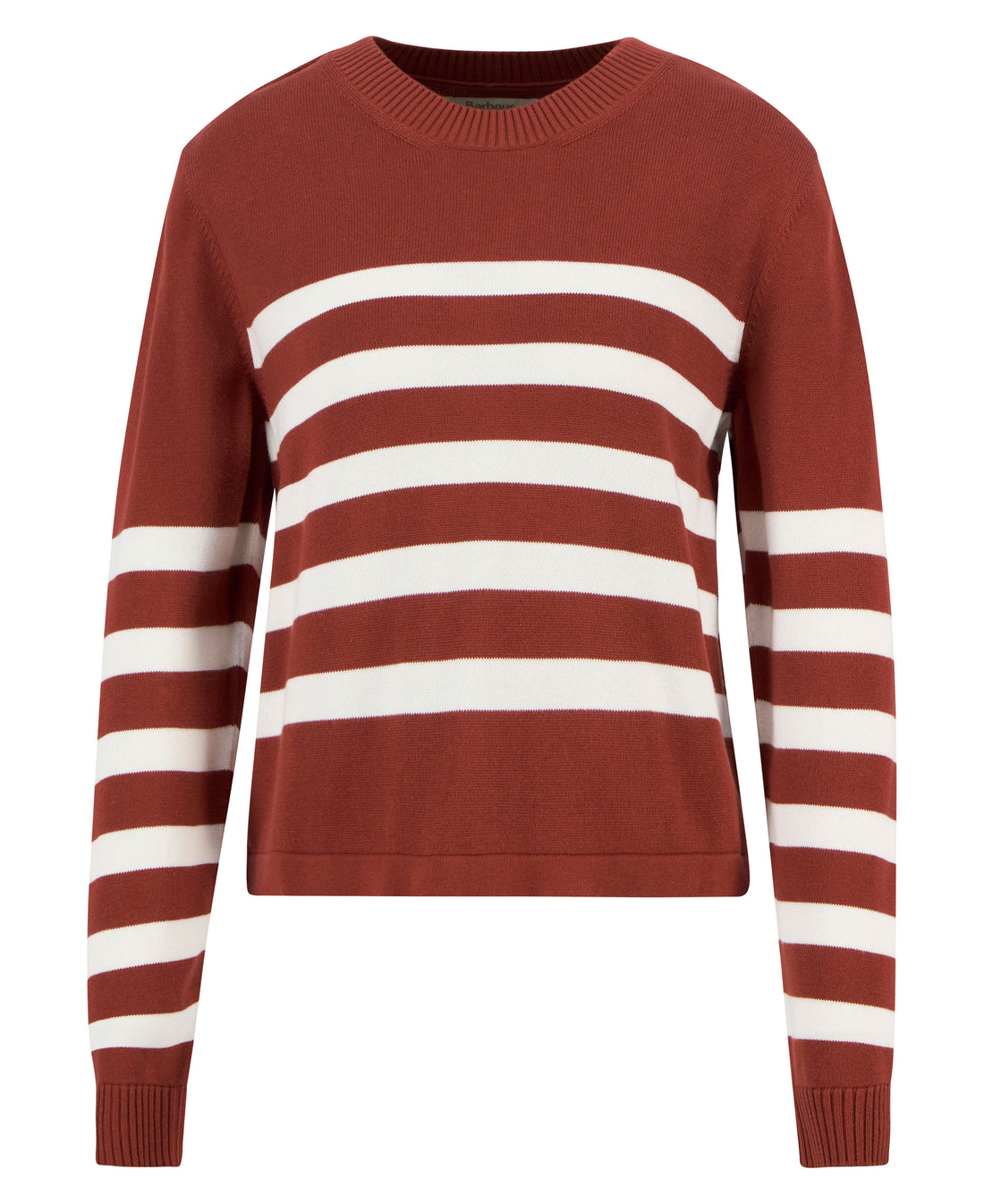 Demi Striped Crew Neck Jumper - Burnt Henna Stripe