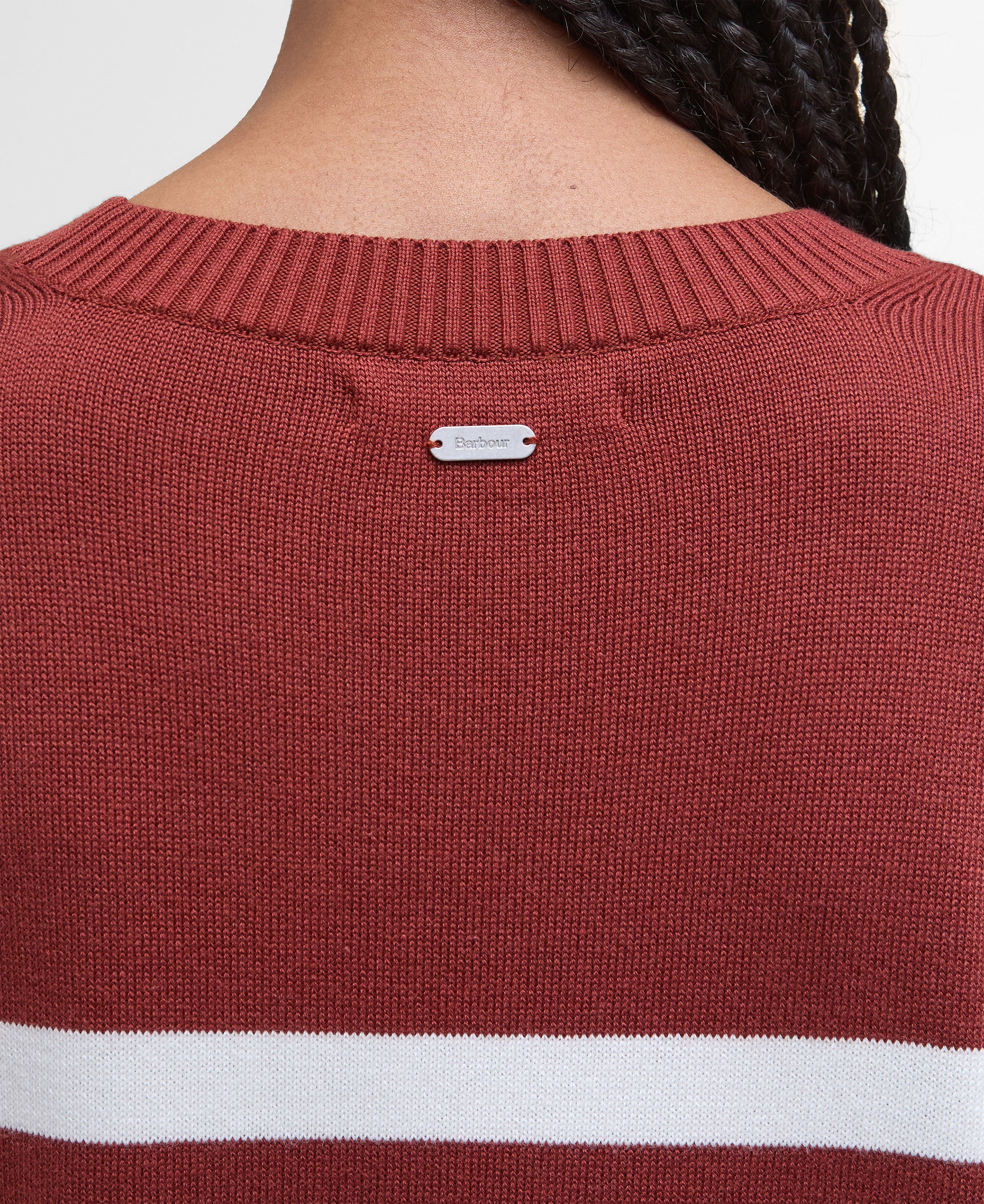Demi Striped Crew Neck Jumper - Burnt Henna Stripe