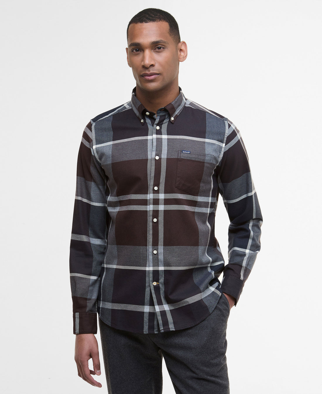 Dunoon Tailored Tartan Shirt - Midnight Oak Tartan