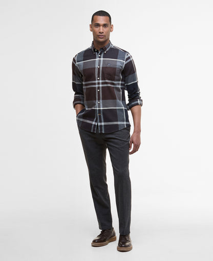 Dunoon Tailored Tartan Shirt - Midnight Oak Tartan