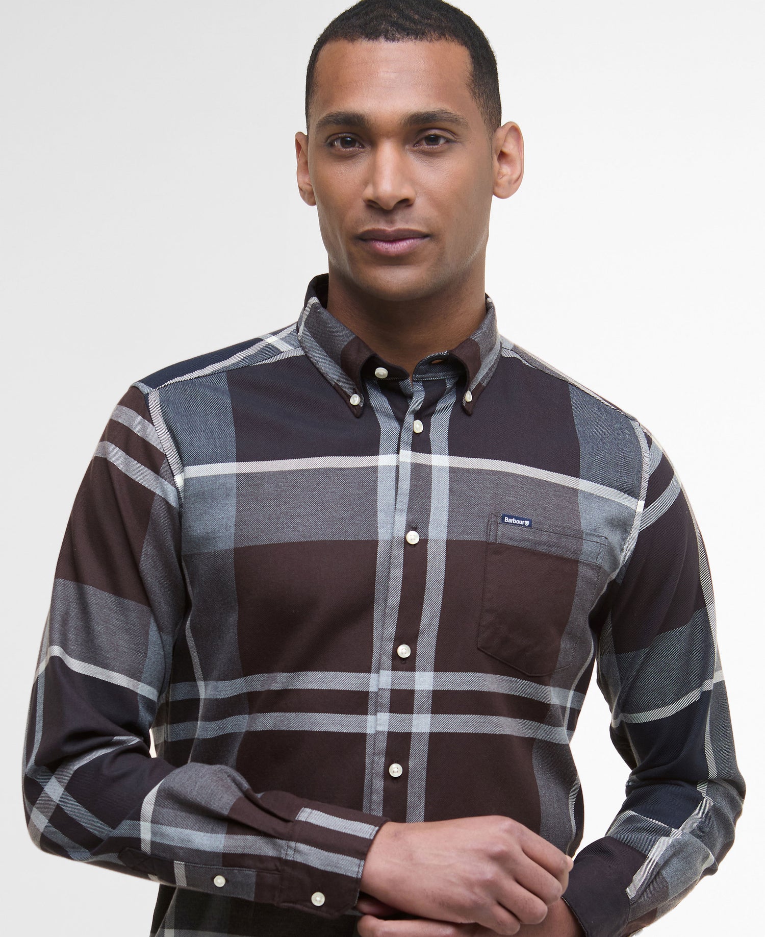 Dunoon Tailored Tartan Shirt - Midnight Oak Tartan