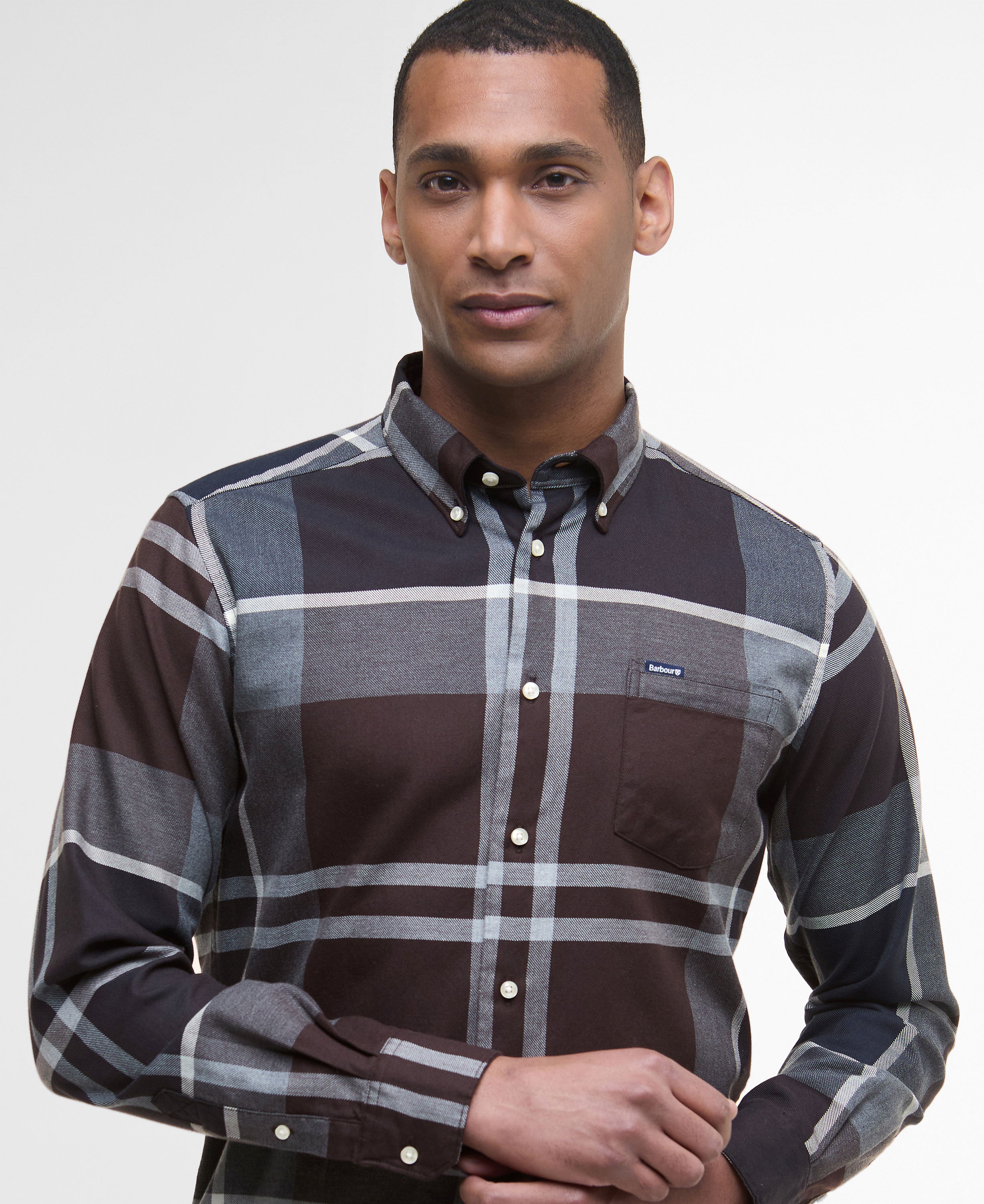 Dunoon Tailored Tartan Shirt - Midnight Oak Tartan