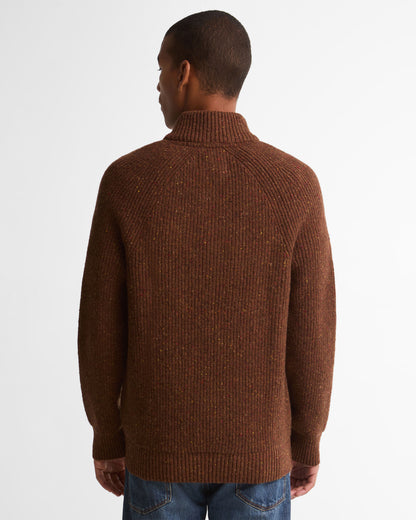 Essentials Fleck Half Zip - Bracken