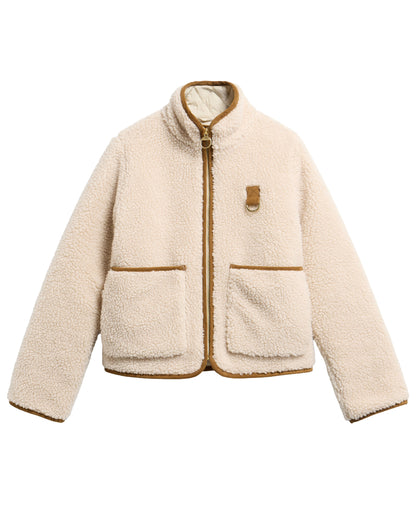Elenora Casual Fleece Jacket - Ecru