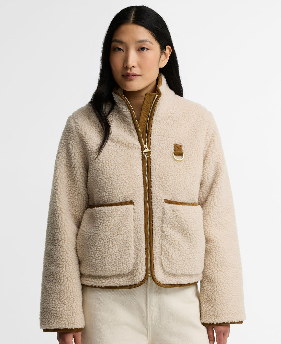Elenora Casual Fleece Jacket - Ecru