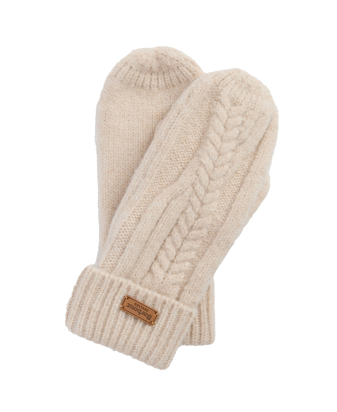 Elsdon Knitted Mittens - Eggshell