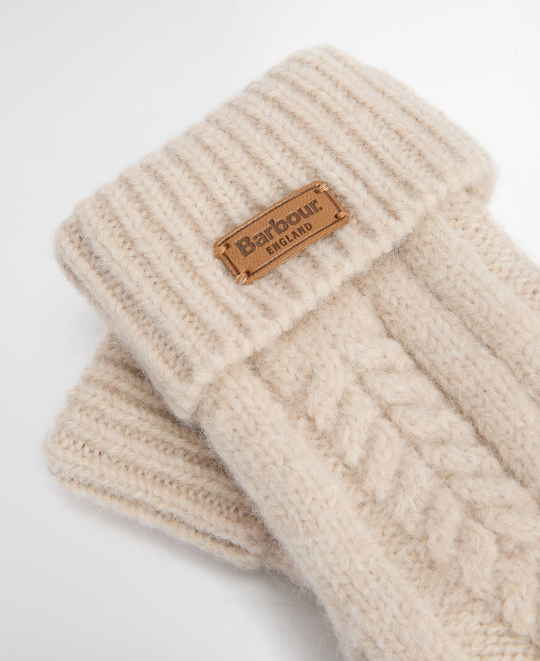 Elsdon Knitted Mittens - Eggshell