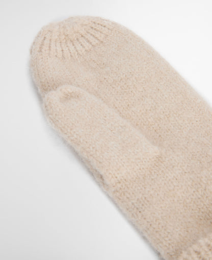 Elsdon Knitted Mittens - Eggshell