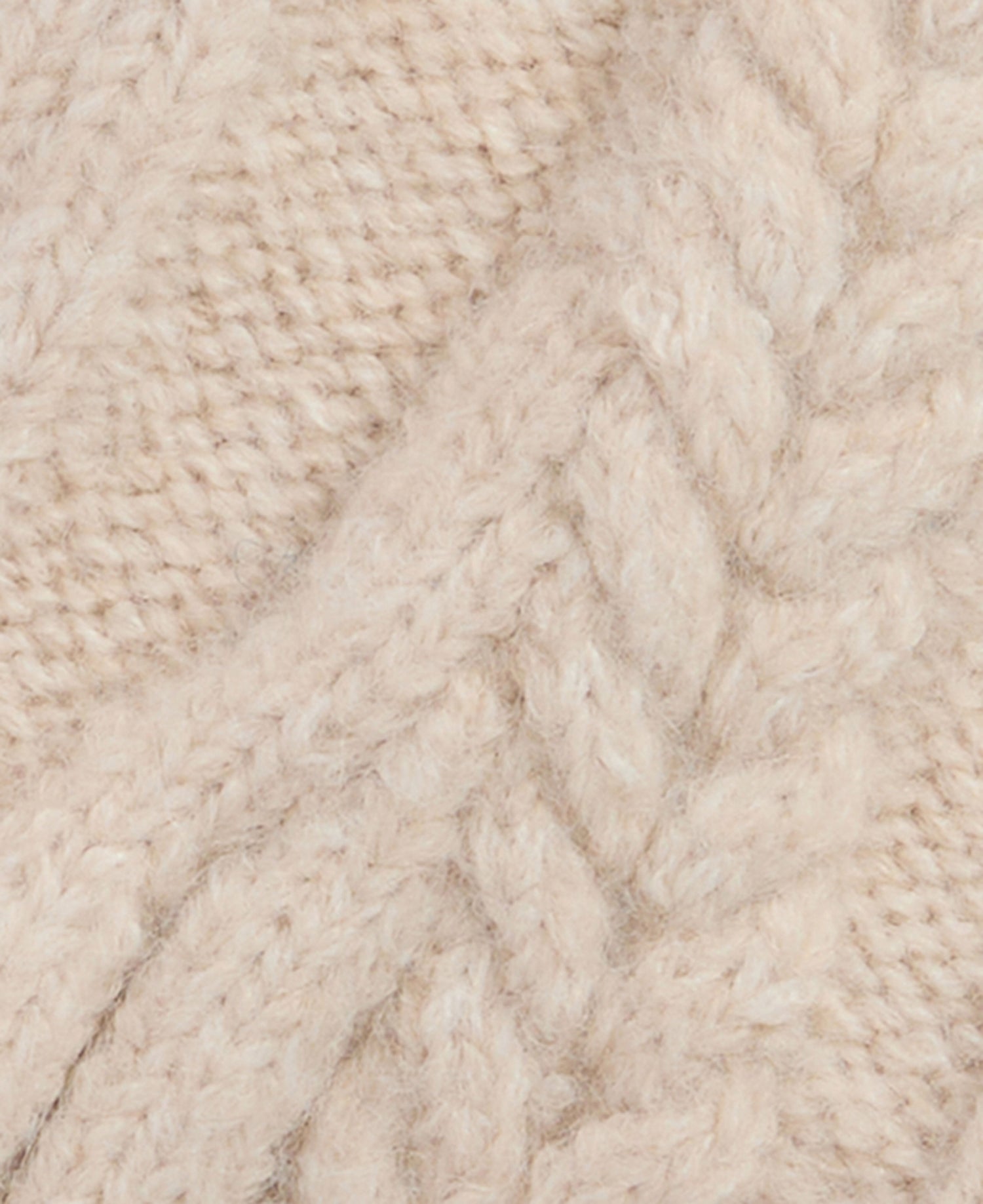 Elsdon Knitted Mittens - Eggshell