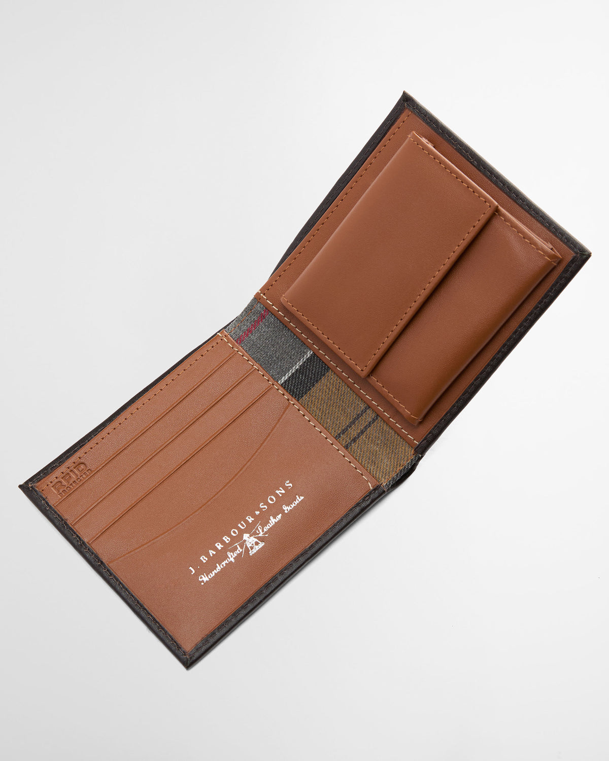 Elvington Leather Billfold Coin Wallet - Brown/Tan