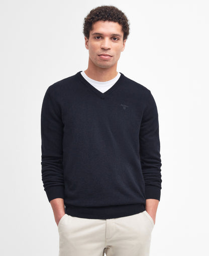 Essential Lambswool V Neck Sweater - Navy