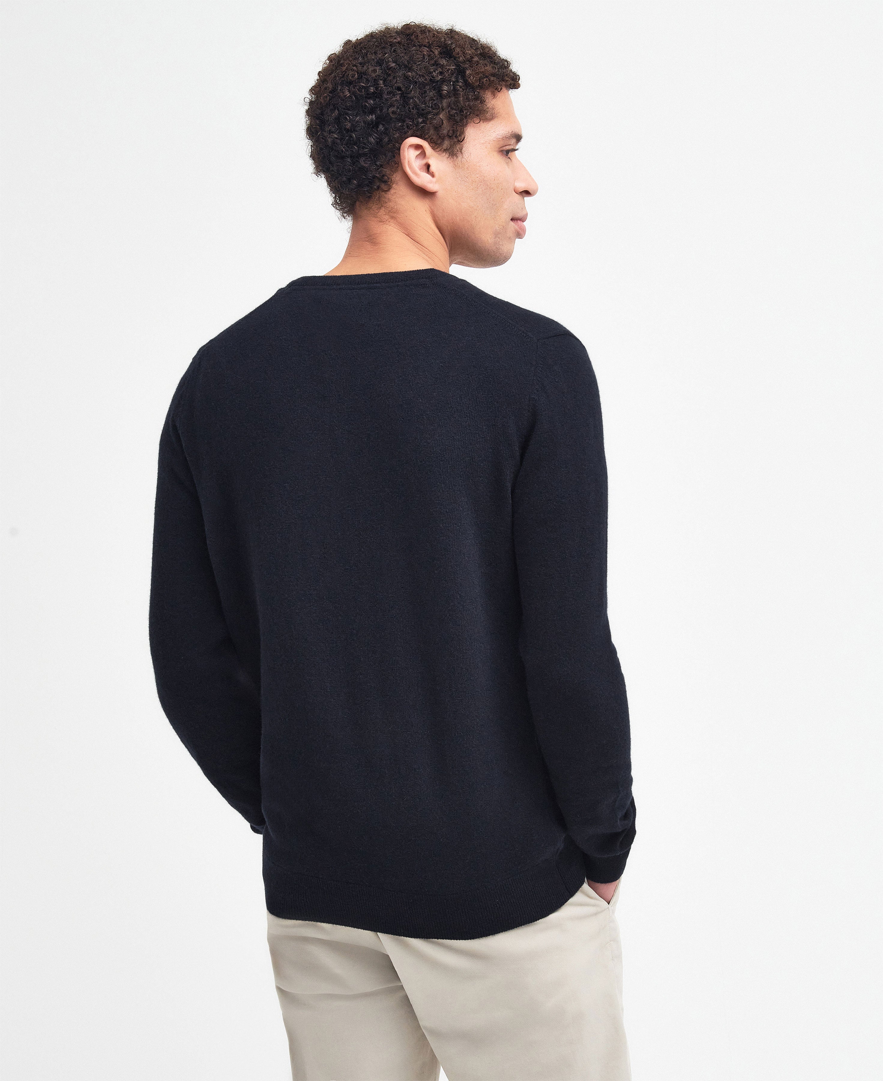 Essential Lambswool V Neck Sweater - Navy