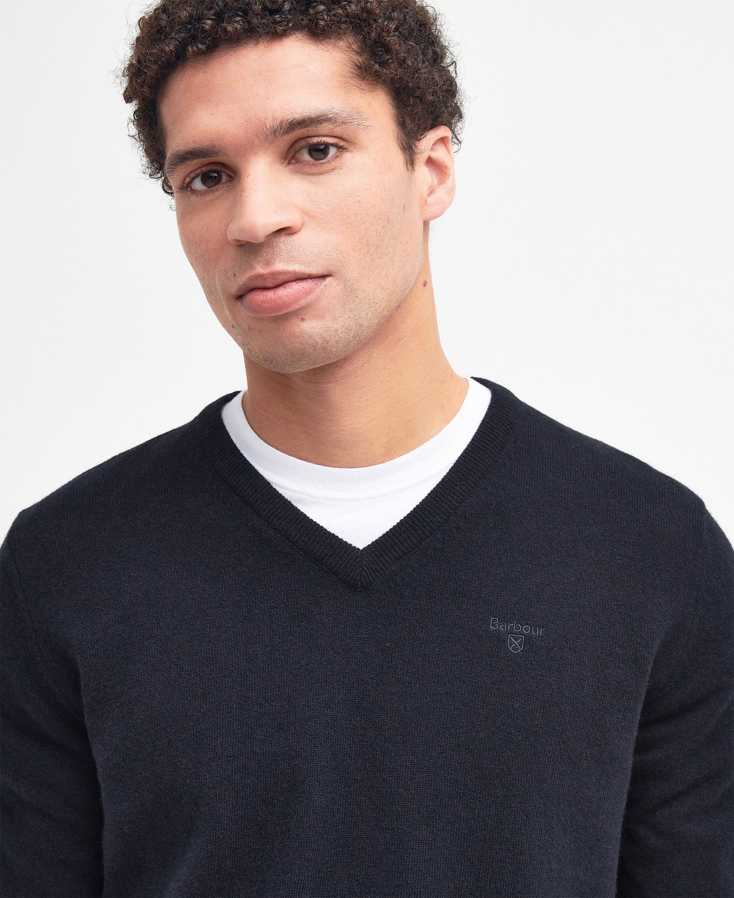 Essential Lambswool V Neck Sweater - Navy