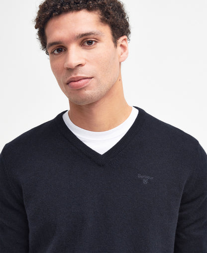 Essential Lambswool V Neck Sweater - Navy