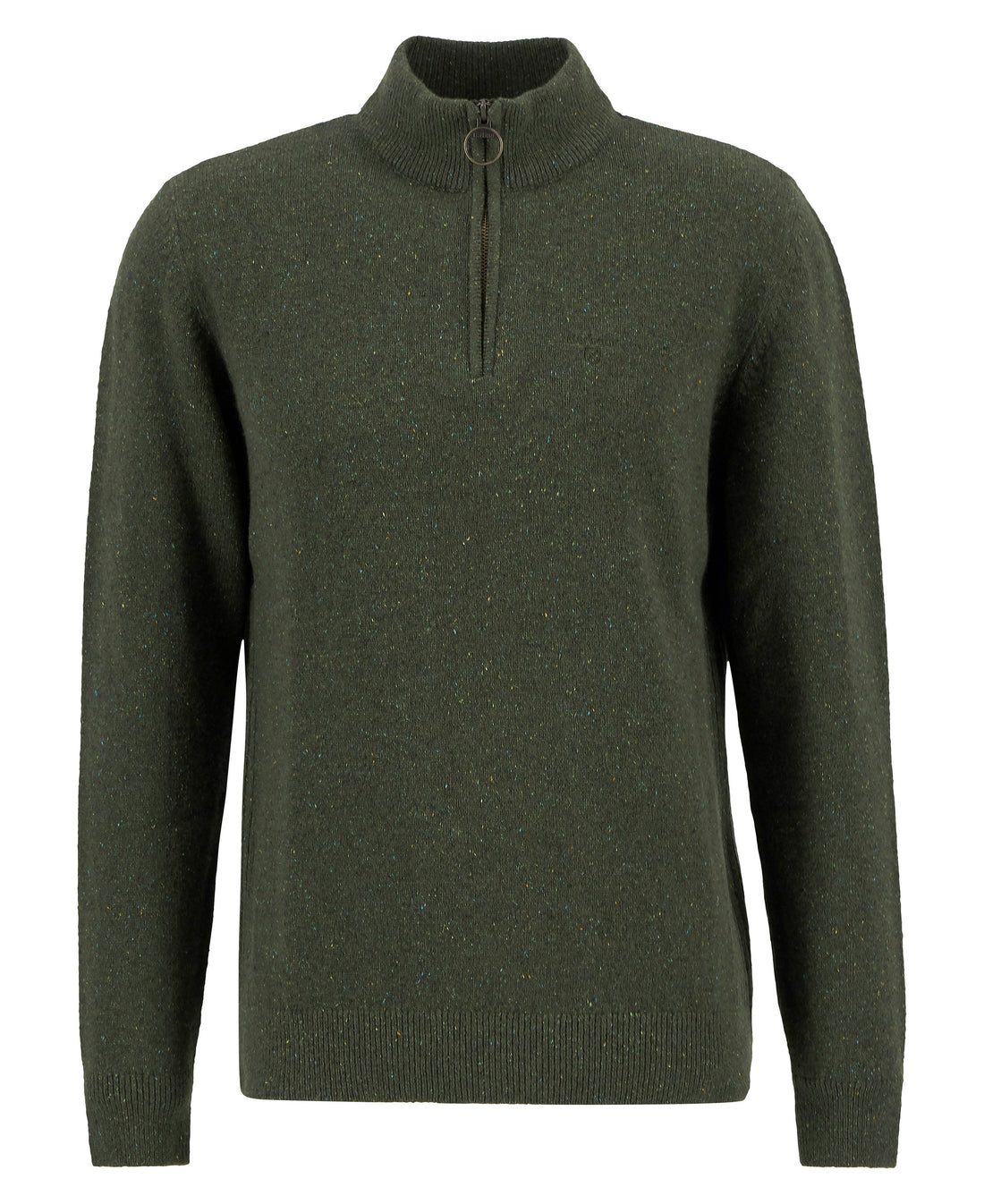 Essential Tisbury Half Zip Knitted Jumper - Forest
